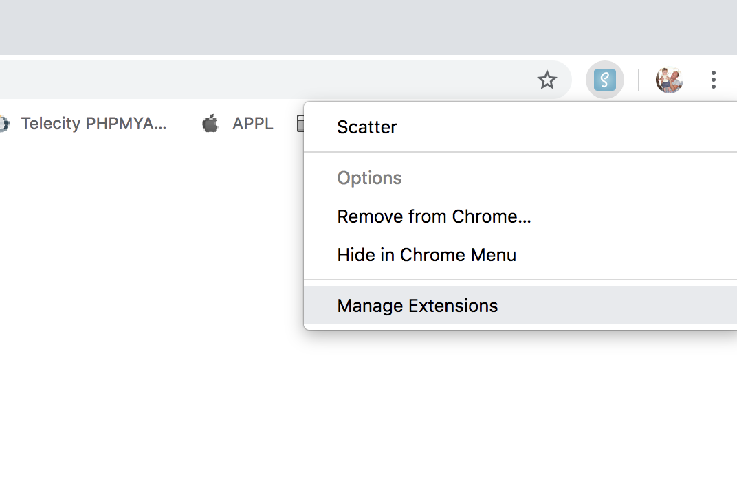 Manage extensions in chrome mac